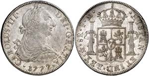 1777. Carlos III. México. FM. 8 reales. ... 