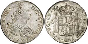 1797/6. Carlos IV. Guatemala. M. 8 reales. ... 