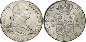 1802. Carlos IV. Madrid. FA. 8 reales. (Cal. ... 