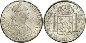 1804. Carlos IV. Potosí. PJ. 8 reales. ... 