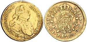 1792. Carlos IV. Potosí. PR. 1 escudo. ... 