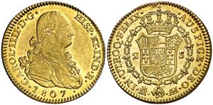 1807. Carlos IV. Madrid. AI. 2 escudos. ... 