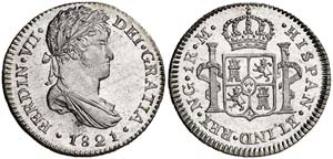 1821. Fernando VII. Guatemala. M. 1 real. ... 