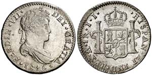 1816. Fernando VII. México. JJ. 1 real. ... 