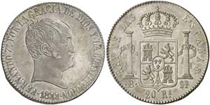 1822. Fernando VII. Barcelona. SP. 20 ... 