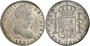 1821. Fernando VII. Guatemala. M. 8 reales. ... 