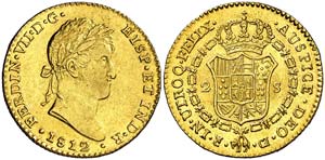 1812. Fernando VII. Cádiz. CI. 2 escudos. ... 