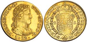 1812. Fernando VII. Madrid. IJ. 2 escudos. ... 