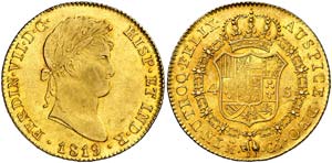 1819. Fernando VII. Madrid. GJ. 4 escudos. ... 