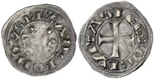 Alfonso VII (1126-1157). Marca: aro. Dinero. ... 
