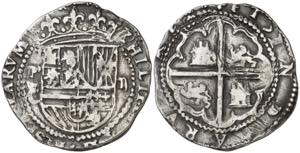 s/d. Felipe II. Potosí. C. 2 reales. (AC. ... 