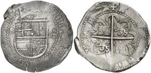 s/d. Felipe II. Sevilla. . 8 reales. (AC. ... 