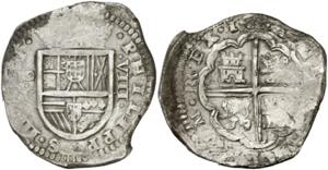1621. Felipe III. MD (Madrid). V. 8 reales. ... 