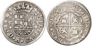 1718. Felipe V. Sevilla. M. 2 reales. (AC. ... 