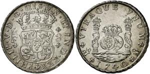 1740. Felipe V. México. MF. 8 reales. (AC. ... 