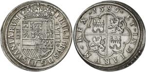 1589. Felipe II. Segovia. 8 reales. (AC. ... 