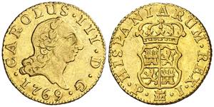 1769. Carlos III. Madrid. PJ. 1/2 escudo. ... 