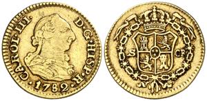 1782. Carlos III. Sevilla. CF. 1/2 escudo. ... 