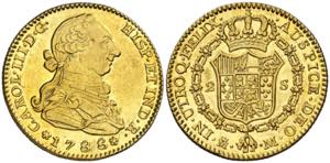 1788/78. Carlos III. Madrid. M. 2 escudos. ... 