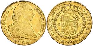 1782. Carlos III. Madrid. JD. 4 escudos. ... 