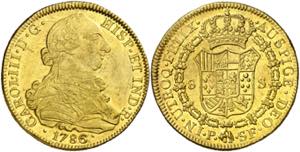 1786. Carlos III. Popayán. SF. 8 escudos. ... 