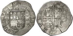 1593. Felipe II. Sevilla. B. 8 reales. (AC. ... 