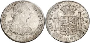 1805. Carlos IV. Lima. JP. 8 reales. (AC. ... 