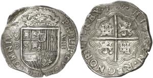 1597. Felipe II. Sevilla. B. 8 reales. (AC. ... 