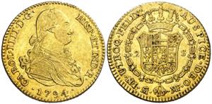 1794. Carlos IV. Madrid. MF. 2 escudos. (AC. ... 
