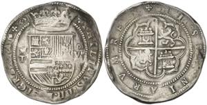 s/d. Felipe II. Toledo. M. 8 reales. (AC. ... 