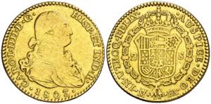1803. Carlos IV. Madrid. FA. 2 escudos. (AC. ... 