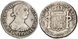 1811. Fernando VII. Lima. JP. 1 real. (AC. ... 