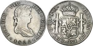 1822. Fernando VII. Guanajuato. JM. 8 ... 
