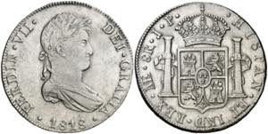 1818. Fernando VII. Lima. JP. 8 reales. (AC. ... 