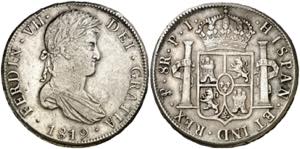 1819. Fernando VII. Potosí. PJ. 8 reales. ... 