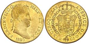 1820. Fernando VII. Madrid. GJ. 2 escudos. ... 