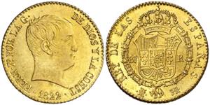 1822. Fernando VII. Madrid. SR. 80 reales. ... 