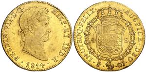 1814. Fernando VII. Madrid. GJ. 4 escudos. ... 