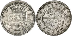 1611. Felipe III. Segovia. C. 8 reales. (AC. ... 