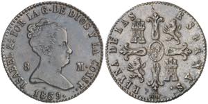 1839. Isabel II. Segovia. 8 maravedís. (AC. ... 