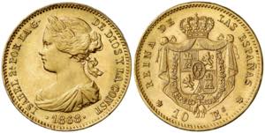 1868*1873. I República. Madrid. 10 escudos. ... 