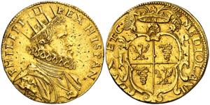 1617. Felipe III. Milán. Doble doppia / ... 