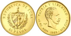 Cuba. 1988. 50 pesos. (Fr. 21) (Kr. 214). ... 