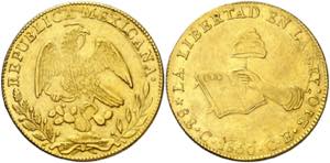 México. 1850. Culiacán. CE. 8 escudos. ... 
