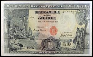 Portugal. 1910. Banco de Portugal. 50000 ... 