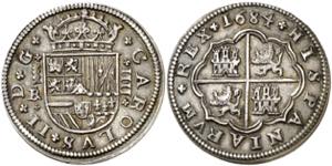 1684/63. Carlos II. Segovia. BR. 4 reales. ... 