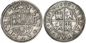 1697/82. Carlos II. Segovia. F/BR (Francisco ... 