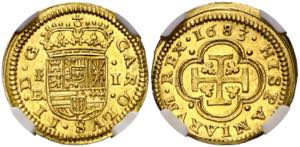 1683. Carlos II. Segovia. BR. 1 escudo. (AC. ... 