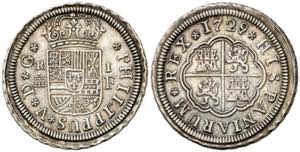 1729/8. Felipe V. Segovia. F. 1 real. (AC. ... 