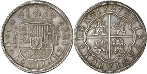 1727. Felipe V. Segovia. F. 8 reales. (AC. ... 